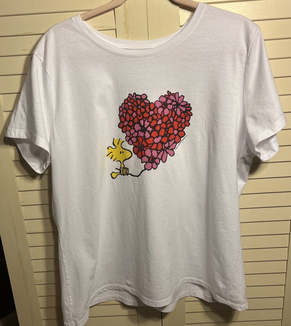 Peanuts Woodstock Graphic T-shirt Cotton White Women’s Size XL